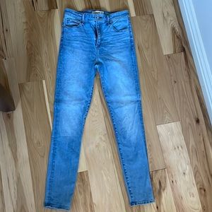 Abercrombie & Fitch, Super Skinny jeans, light faded blue, no rips or holes